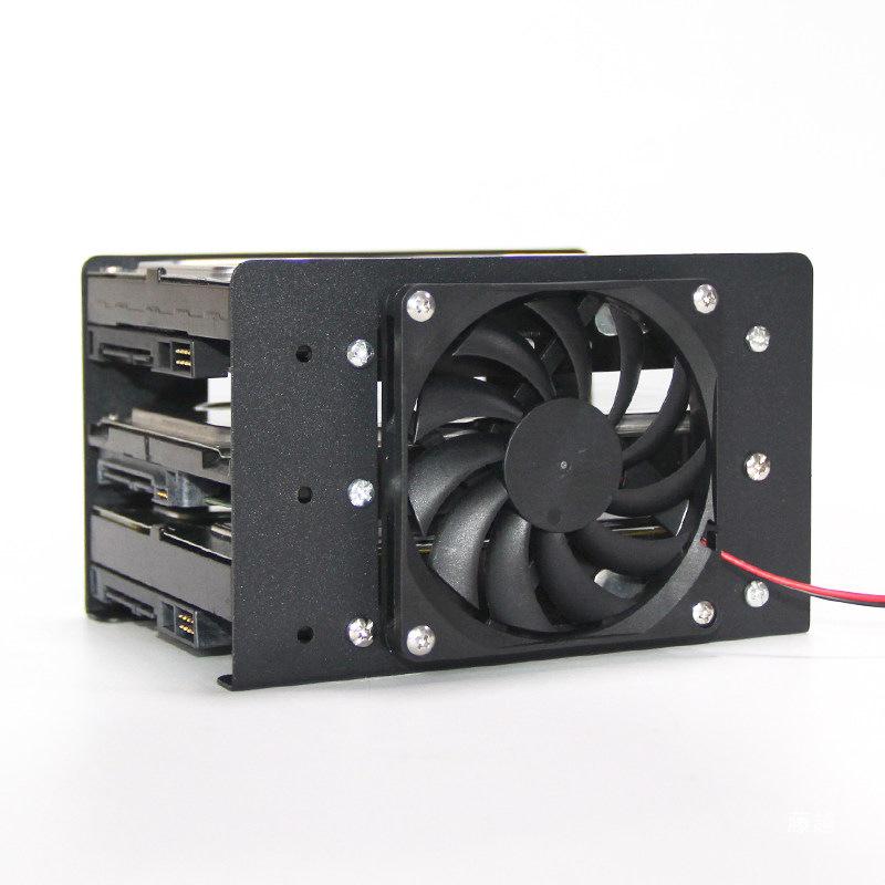 3.5" Multi-Bay Bracket with Heat Dissipation Fan for 2, 4, or 6 Bays