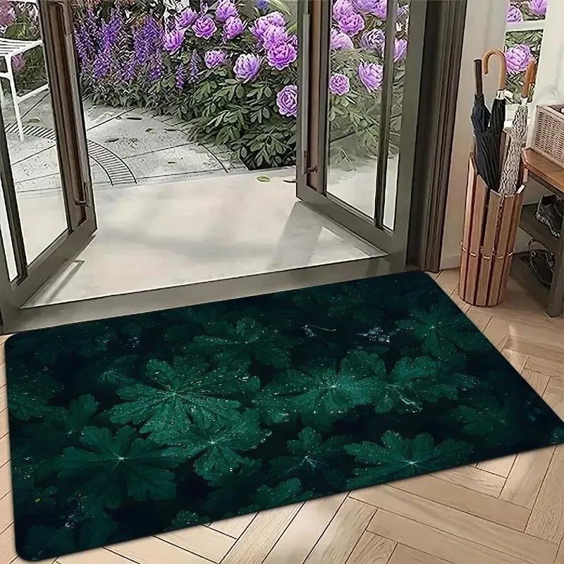 1 Stück Blumenmuster Küchenteppiche Rutschfeste Fußmatten Pop-Design Badezimmerteppich Badematte Teppich für Zuhause Spüle Wäsche Dekor