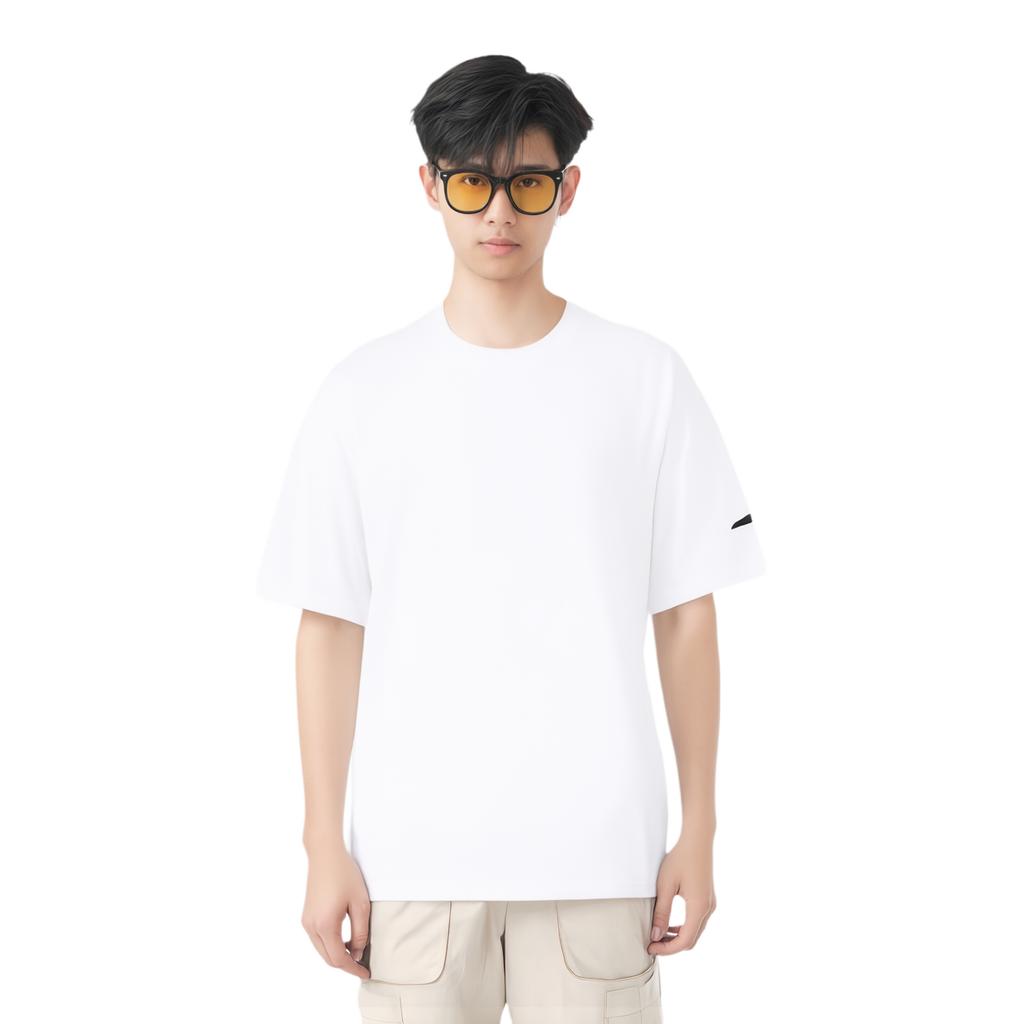 Anta Comfortable Simple Round Neck Solid Color Versatile Casual Pullover Short Sleeve T-Shirt Men Tops 152541102-1