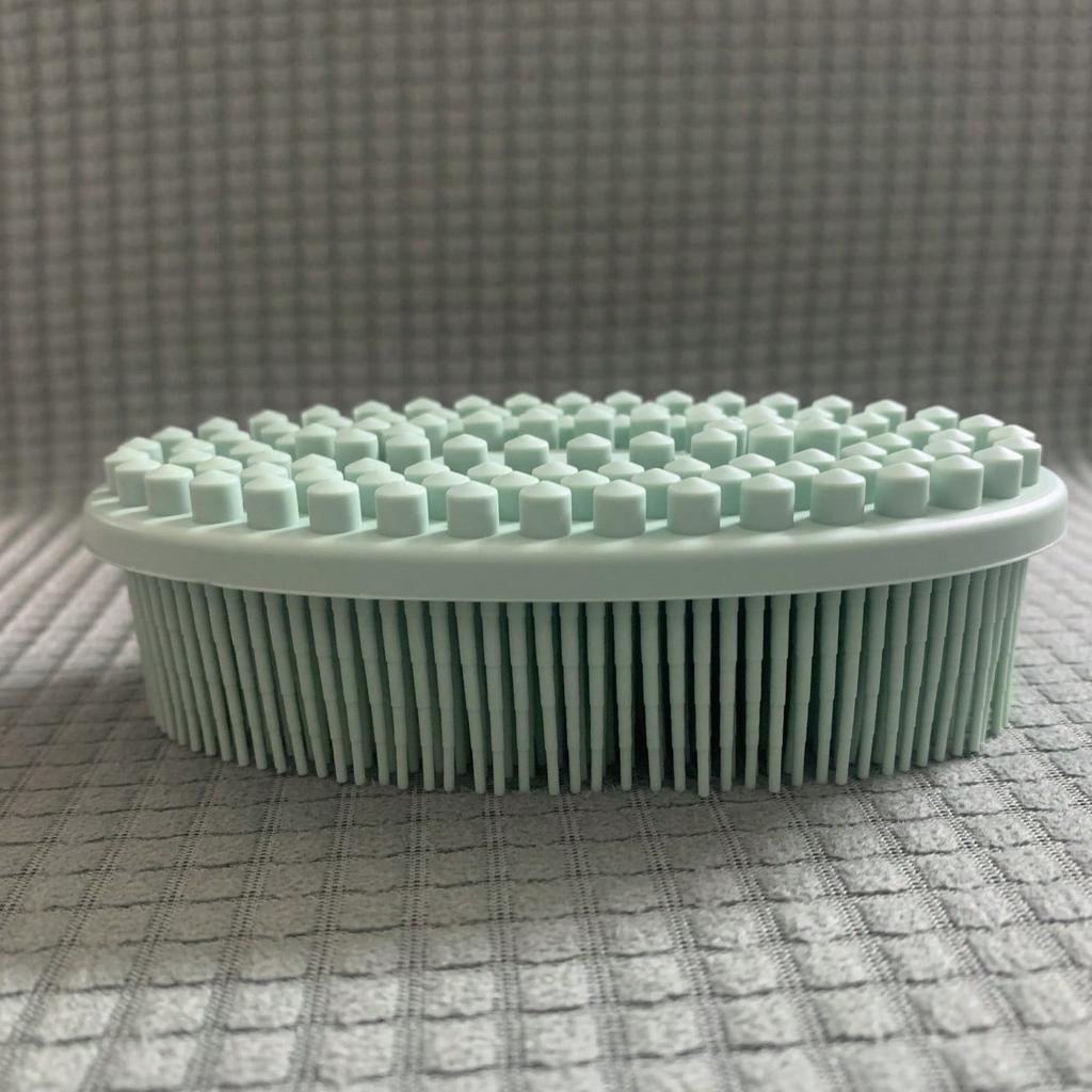Cleaning Brush, Suitable For Shower, Silicone Shampoo & Body Wash Brush, Double-Sided Friction Bath Brush, Massage Bath Brush, Bathroom Cleaning Tool
