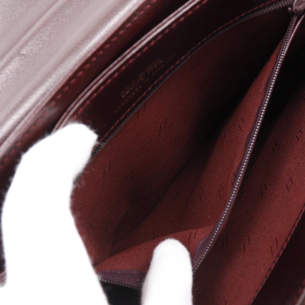 GOLD PFEIL 2WAYShoulder Handbag One Handle Bordeaux Calfskin Women Used