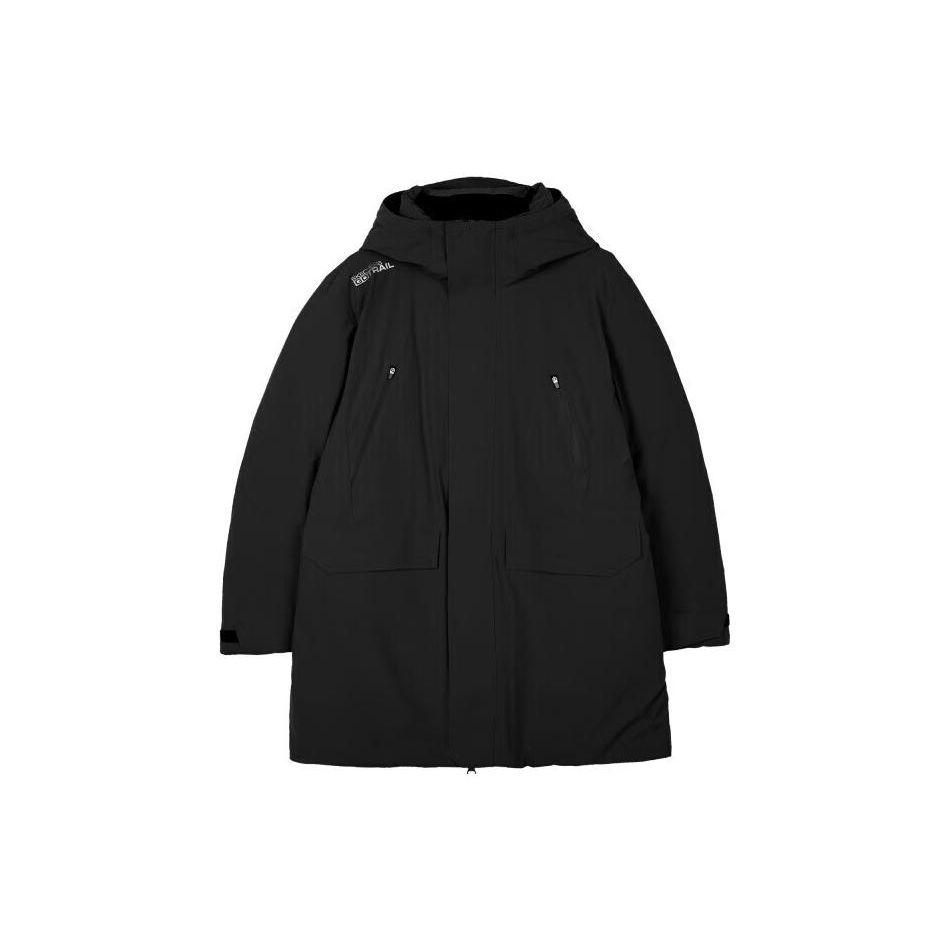 Skechers Stroll Series Solid Color Casual Mid-Length Down Jacket Men outerwear Midnight-Black L423M139-03B6 L