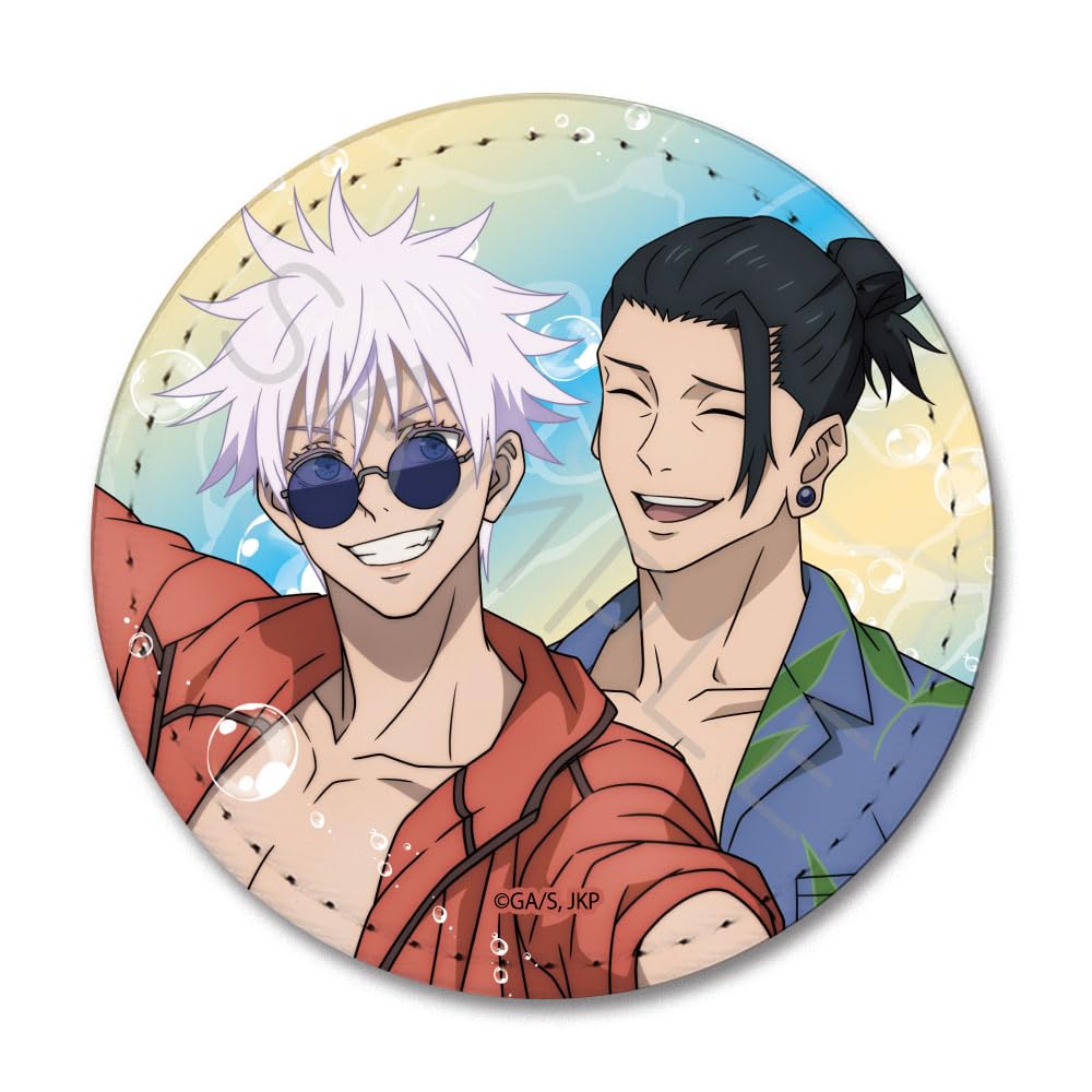 3rd Edition Gojo Geto Leather Badge IF "Jujutsu Kaisen" [Round] Menso-re Ver.