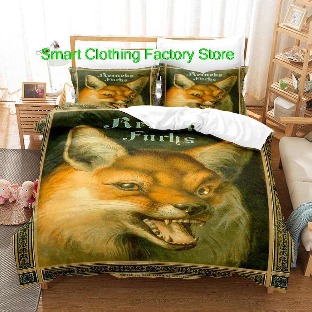 

Bed Set Teenagers Bedroom Duvetcover Sets Fashion Bed Sheet Set REINEKE FUCHS Bedding Set Single Twin Full Queen King Size AU Single(140x210cm)