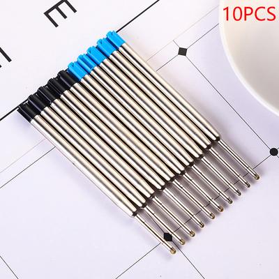 10 Stück 0,5 mm G2 Metall-Kugelschreiber-Minen Medium Spitze Blaue Schwarze Farbe Tinte Kugelschreiber-Minen für Schule Büro Schreibwaren