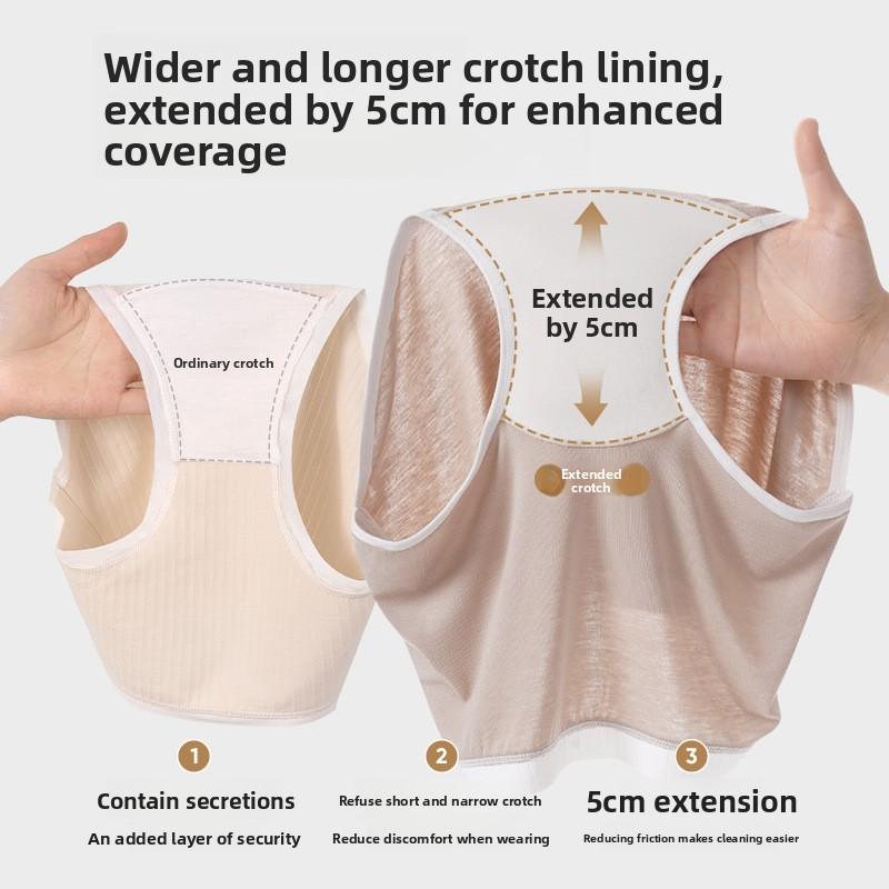 Ladies Spring and Summer New Full Hip Comfortable Probiotic Cotton Crotch Sports Mid Waist Flat Angle Briefs