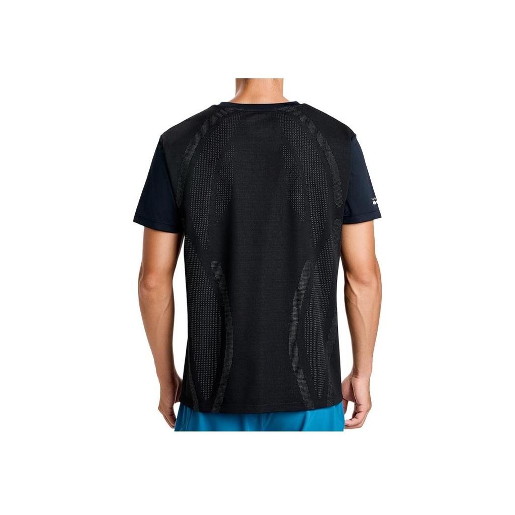 Asics Moisture Wicking Reflective Night Running Short Sleeve T-Shirt Men Tops Black 2011D192-001