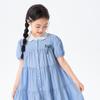 Girls' Summer Academy Style Puff Sleeve Dress