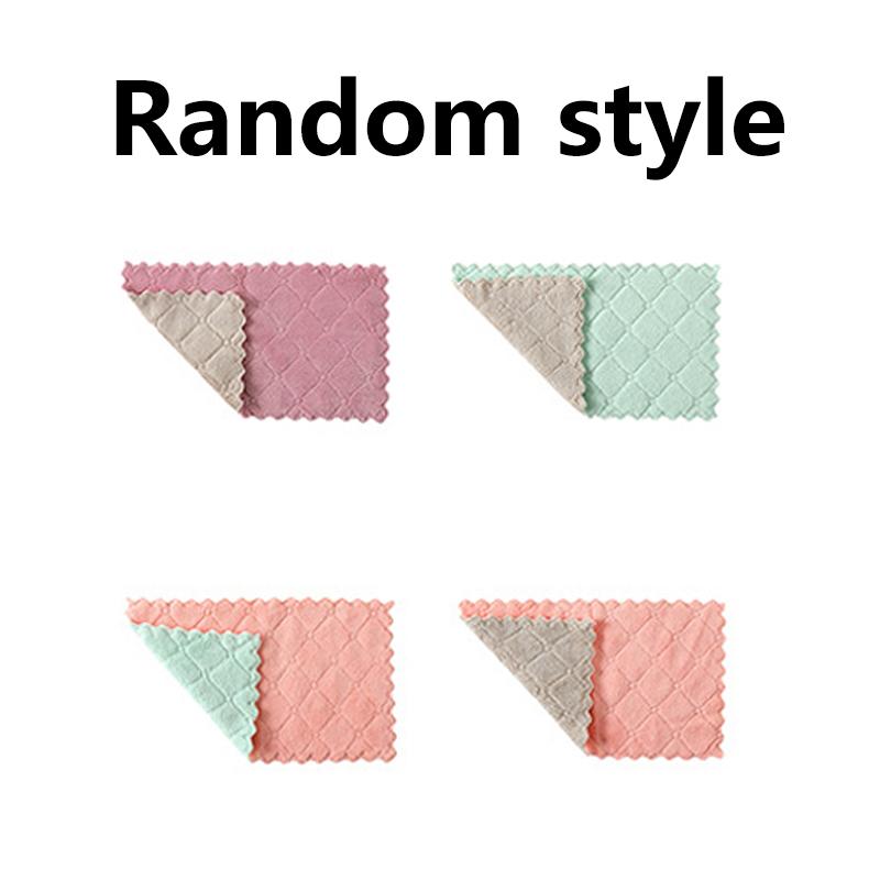 8pc Kitchen Anti-grease Wiping Rags Efficient Super Absorbent Microfiber Cleaning Cloth Home Washing Dish Kitchen Cleaning Towel