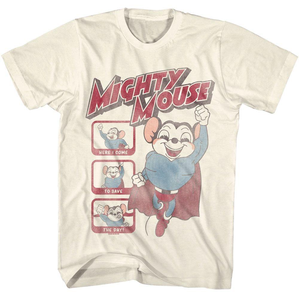 Mighty Mouse - Here I Come - American Classics - Adult Short Sleeve T-Shirt XL