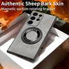 For Samsung Galaxy S25 S23 S24 S22 S21 Plus Ultra For Magsafe Leather Matte Wireless Charging Ring Magnetic ShockProof Cover