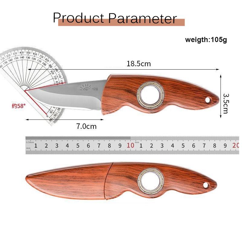 Portable Rotary Knife Meat Cleaver Kitchen Boning Cutter Household Fruit Vegtable Knife Pocket Knife BBQ Cooking Chef Knife
