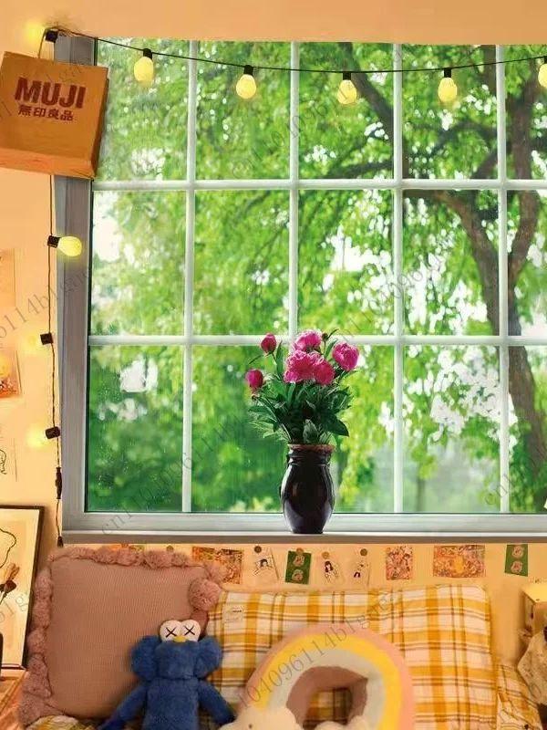 Beautiful Window Scenery Tapestry Popular Live-Streaming Background Room Bedroom Decor Dormitory Renovation Privacy Curtain