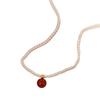 Elegant Retro Agate & Pearl Clavicle Necklace - Versatile High-End Fashion