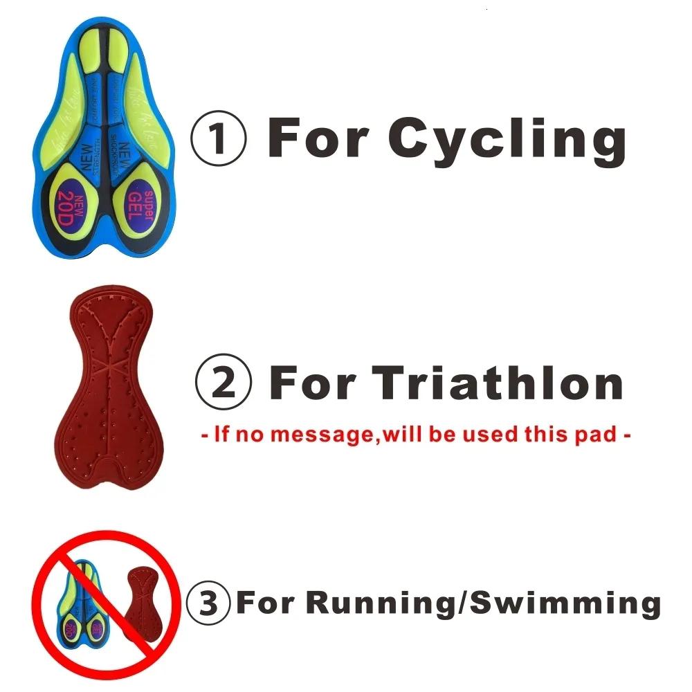 Mens Short Sleeve Triathlon Jersey Set - 100% Polyester Cycling Skinsuit with Sponge Pad Shorts - Lightweight Breathable Swimskin for Triathlon,