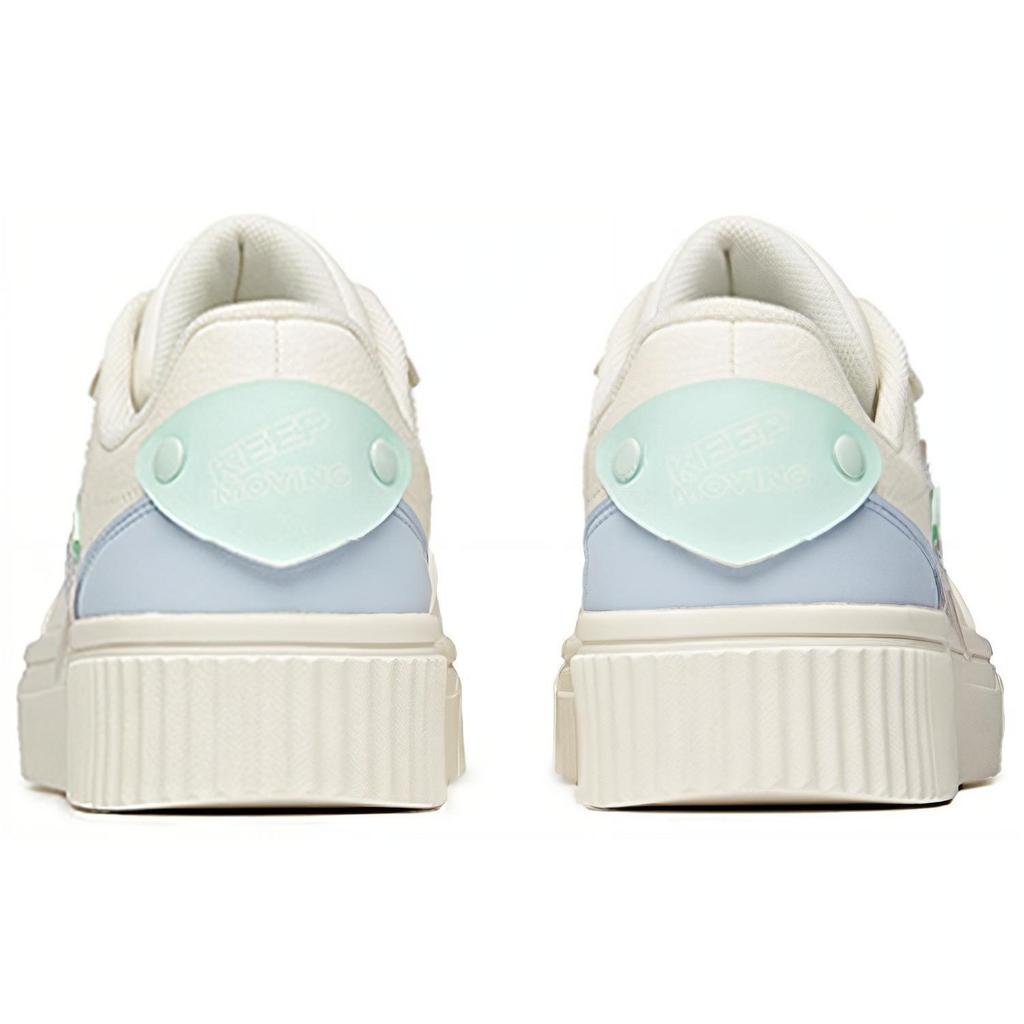 Anta Life Collection Slip Resistant Abrasion Resistant Low top Skateboard Shoes Women's White Blue 922228021-2
