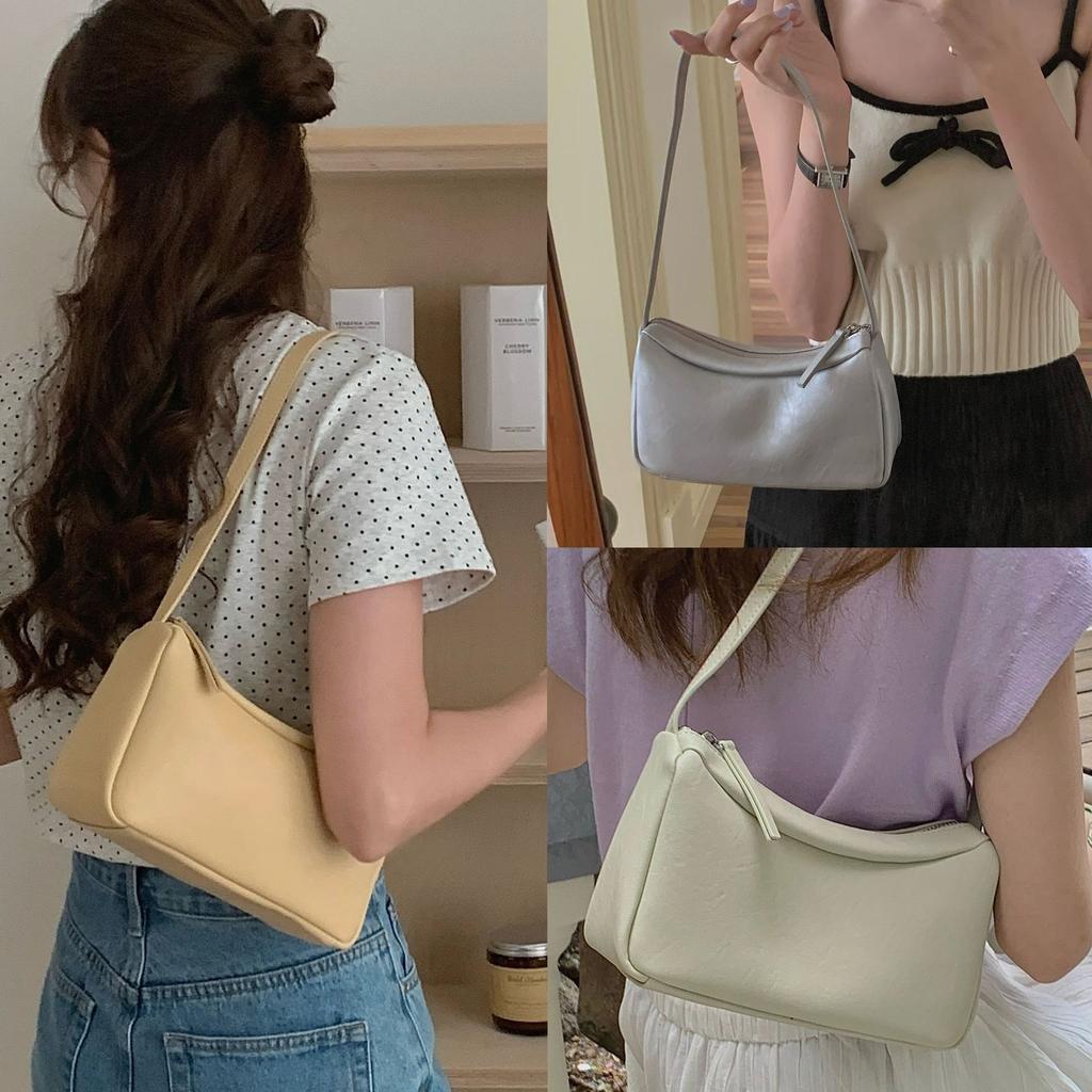 Niche Design Underarm Bag Soft Leather Carrying Small Square Bag High-grade Temperament Shoulder Bag Female