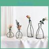 Retro Table Flowers Vase Iron Line Pot Ornament Metal Plant Holder Nordic Styles Home Flower Vase Garden Decorations Wedding