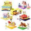 SpongeBob SquarePants Blind Box Building Blocks Cartoon Food Model Bricks Collection Display Childrens DIY Toys Holiday Gifts
