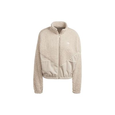 Originals Trefoil Spliced Loose Long Sleeve Jacket Women Jacket Beige IM4315