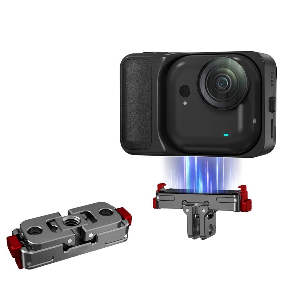 Magnetic Quick Release Adapter Foldable Dual-Claws Base Holder Shockproof Stable Easy Install Portable Accessories for Insta360 GO Ultra Sports Camera