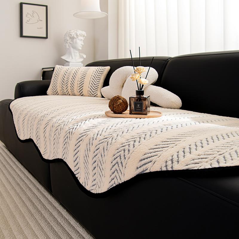 Special-Shaped Irregular Plush Sofa Cushion Cover Autumn and Winter Non-Slip Seat Cushion Cover Cloth Blanket Towel Simple  New Model