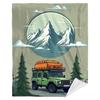 Mountain Explorer Design Pattern Flannel printed blanket suitable for all seasons suitable for living room office sofa travel