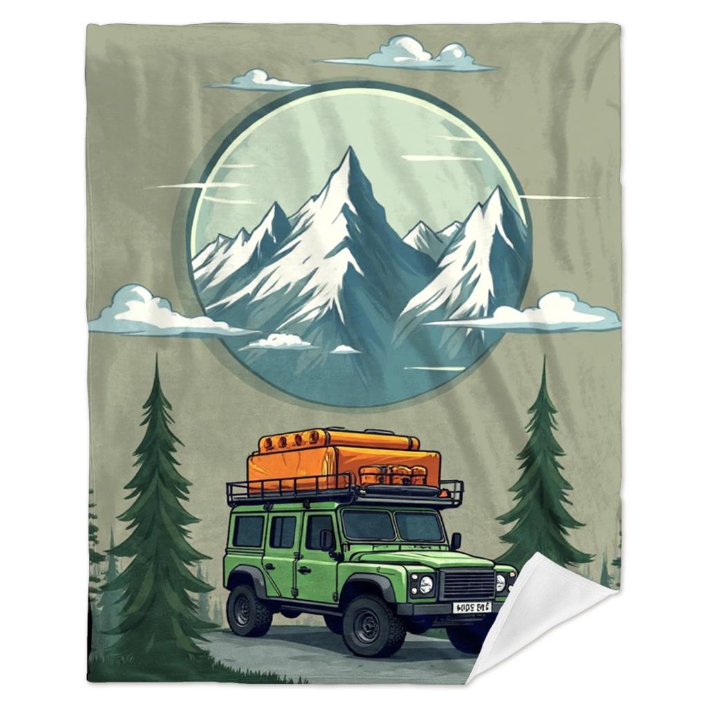Mountain Explorer Design Pattern Flannel printed blanket suitable for all seasons suitable for living room office sofa travel