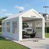 Car Shelter Tent Garage UV30+ Protection Adjustable Height 6 Windows And Mosquito Net 3x6m White