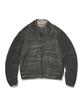 Suade Washed Knit Zip Up [Charcoal Gray]