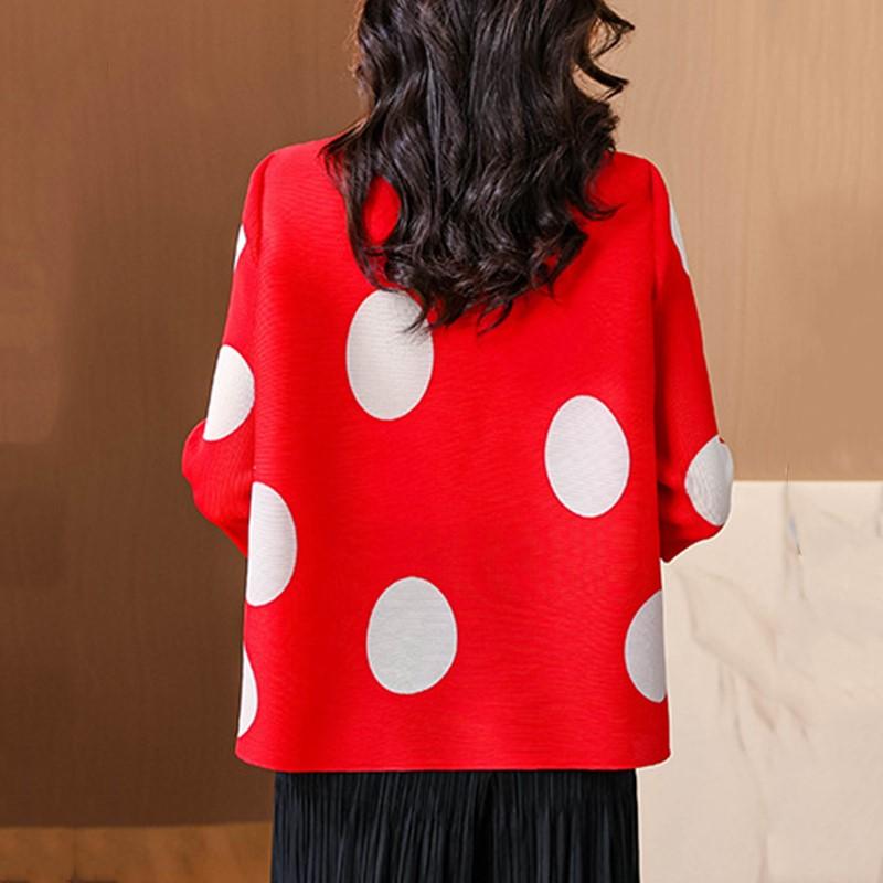 oversized Polka Dot vintage shirts & blouses for blouse Casual loose summer tops women button up shirt