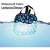 Insulated Lunch Bag Box for Women with Blue Butterfly Print Cute Lunch Cooler Thermal Waterproof Reusable Tote Bag with Pocket