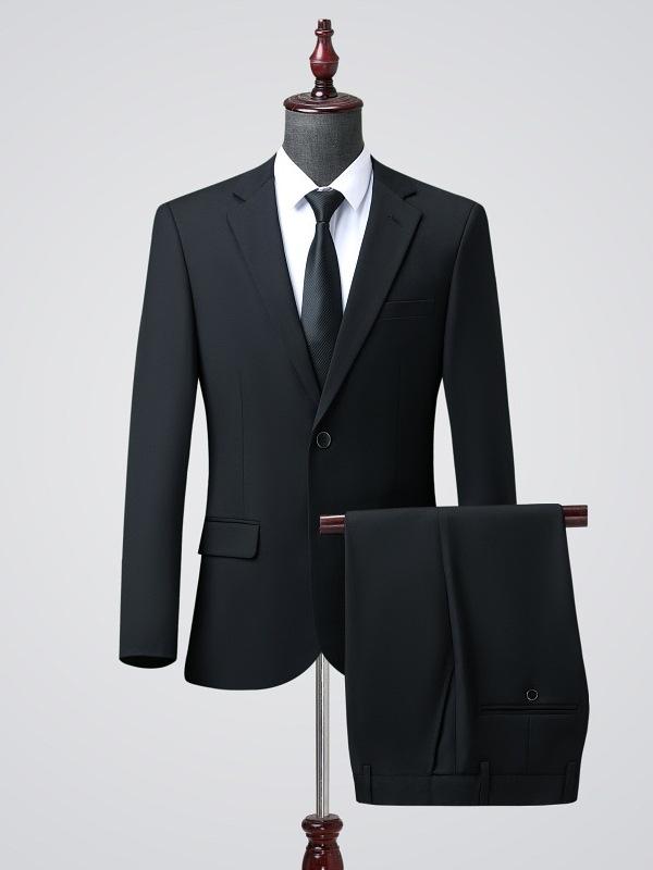 Korean Style 2026 Men's Slim Fit Non-Ironing Suit - Casual, Formal, Business, Wedding.
