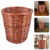 Rattan Garbage Bin Waste Basket Trash Can Bins Woven Storage Tall Fruit Seaweed