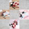 Women's Checkered, Plaid, Checkerboard, Two-Tone, Colorful Wallet with Double Zipper, Coin Purse, Card Slots, Multi-Function, Large Capacity (Red)