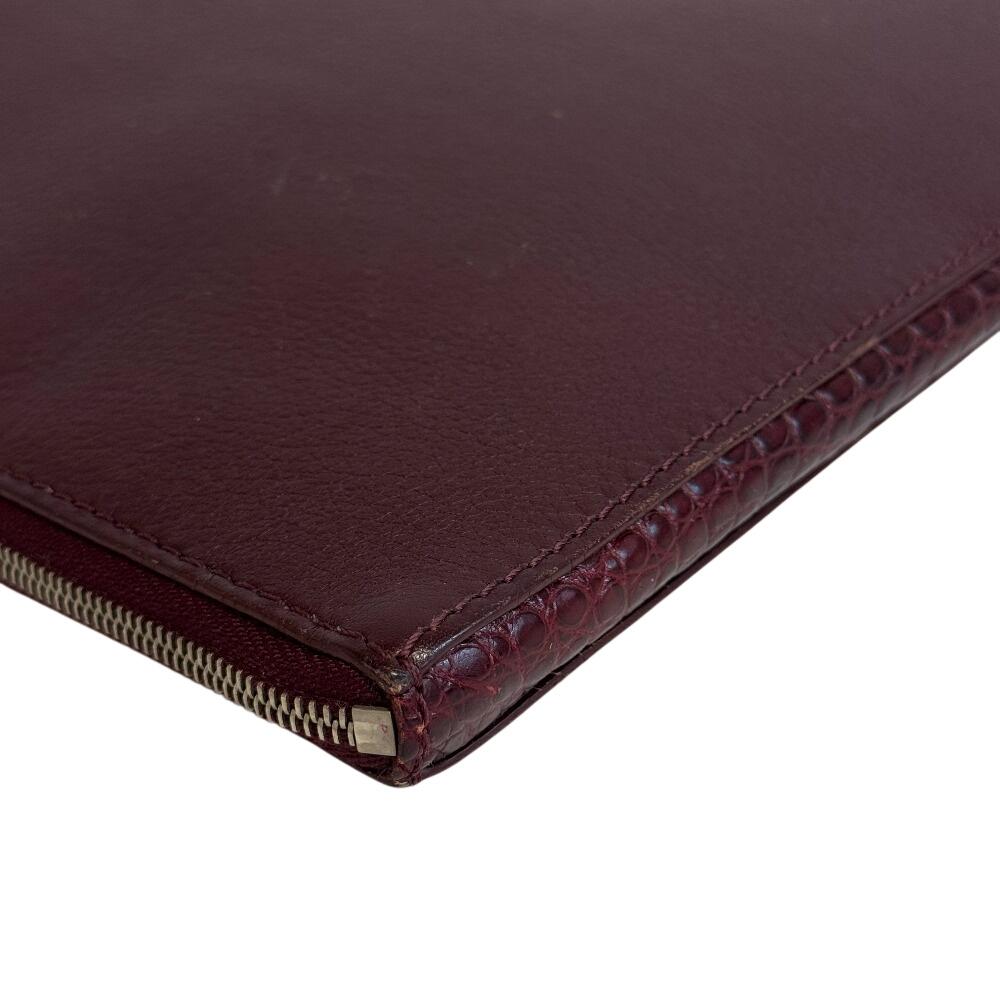 Camille Fournet CamilleFournet leather Clutch bag Bordeaux leather Used