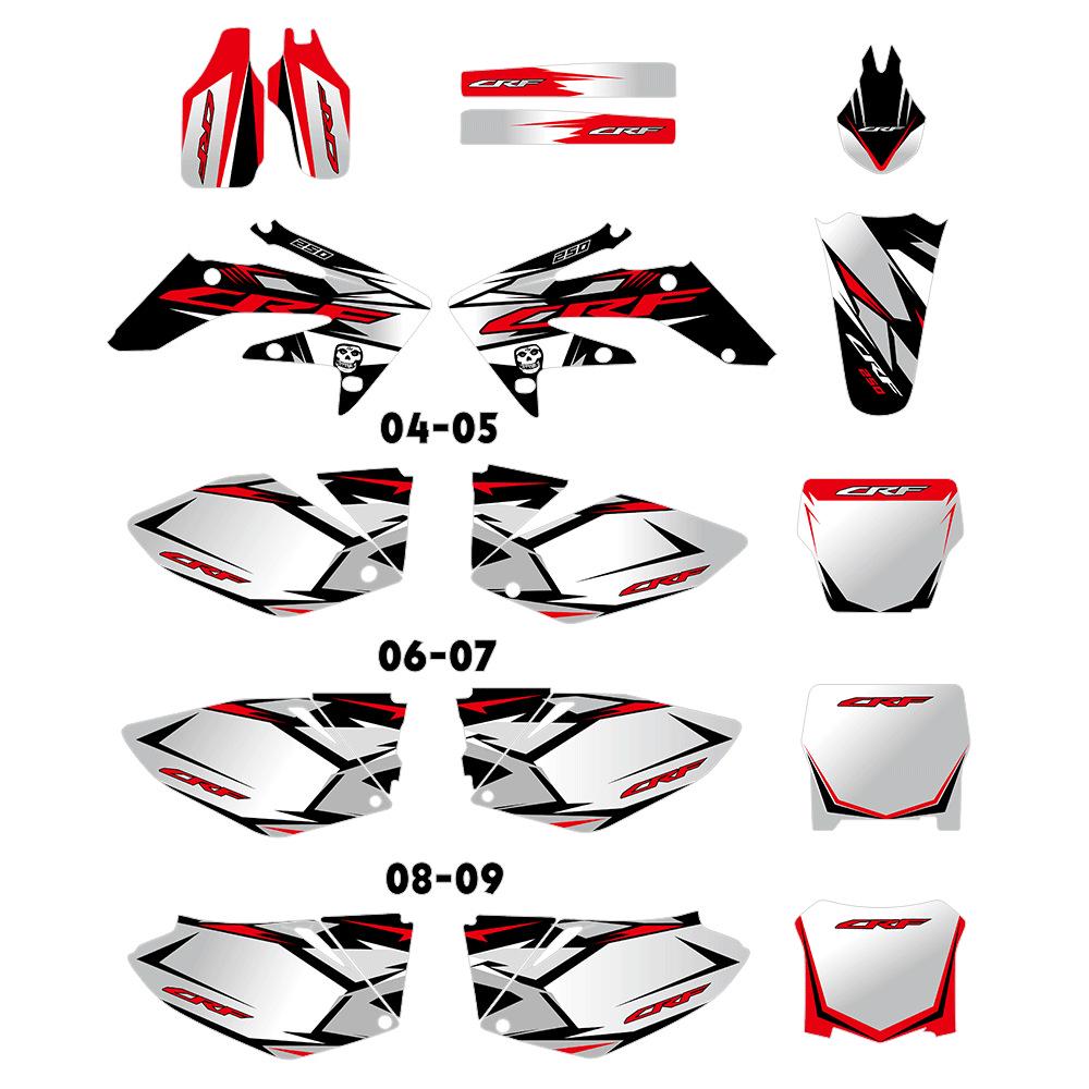 CRF250R CRF250 Off-Road Stickers (2004-2009)