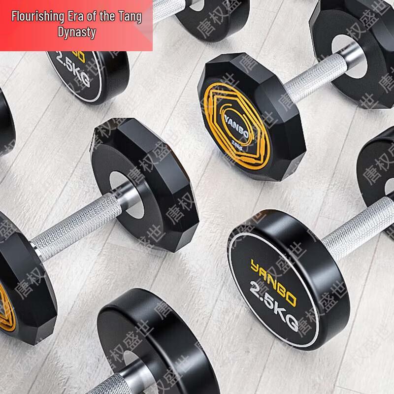 Tangquan Solid Steel Fixed Dumbbell Set with Storage Rack
