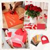 50Set Mini Heart Clasp Envelopes with Blank Note Cards for Gift Wedding Invitation Graduation Holiday Thanksgiving Day Christmas