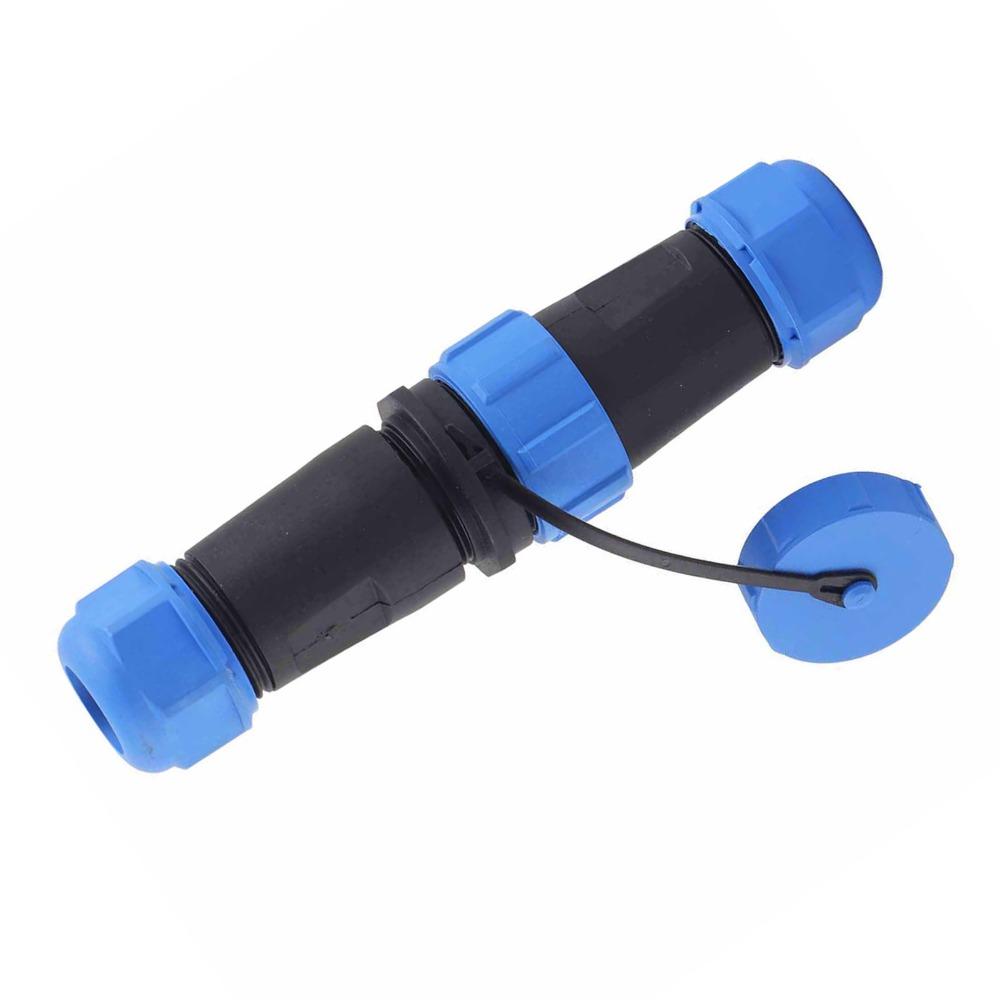 SP21 Wasserdichter Luftfahrtstecker 2/3/4/5/7/12-polig Docking-Typ Luftfahrtstecker Flammhemmender Kunststoff Kabel-Inline-Stecker