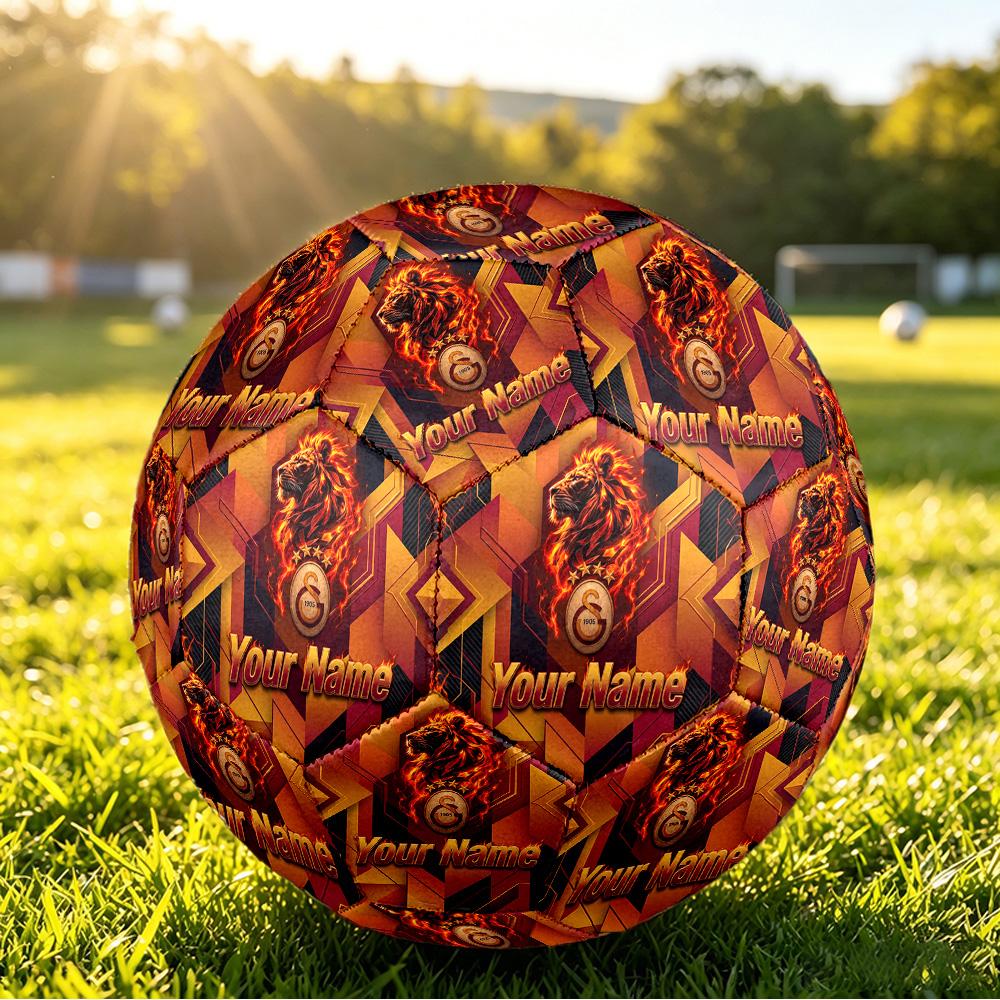 Personalized Size 5 Football Galatasaray FC Pattern Outdoor Game Sports Ball Gift