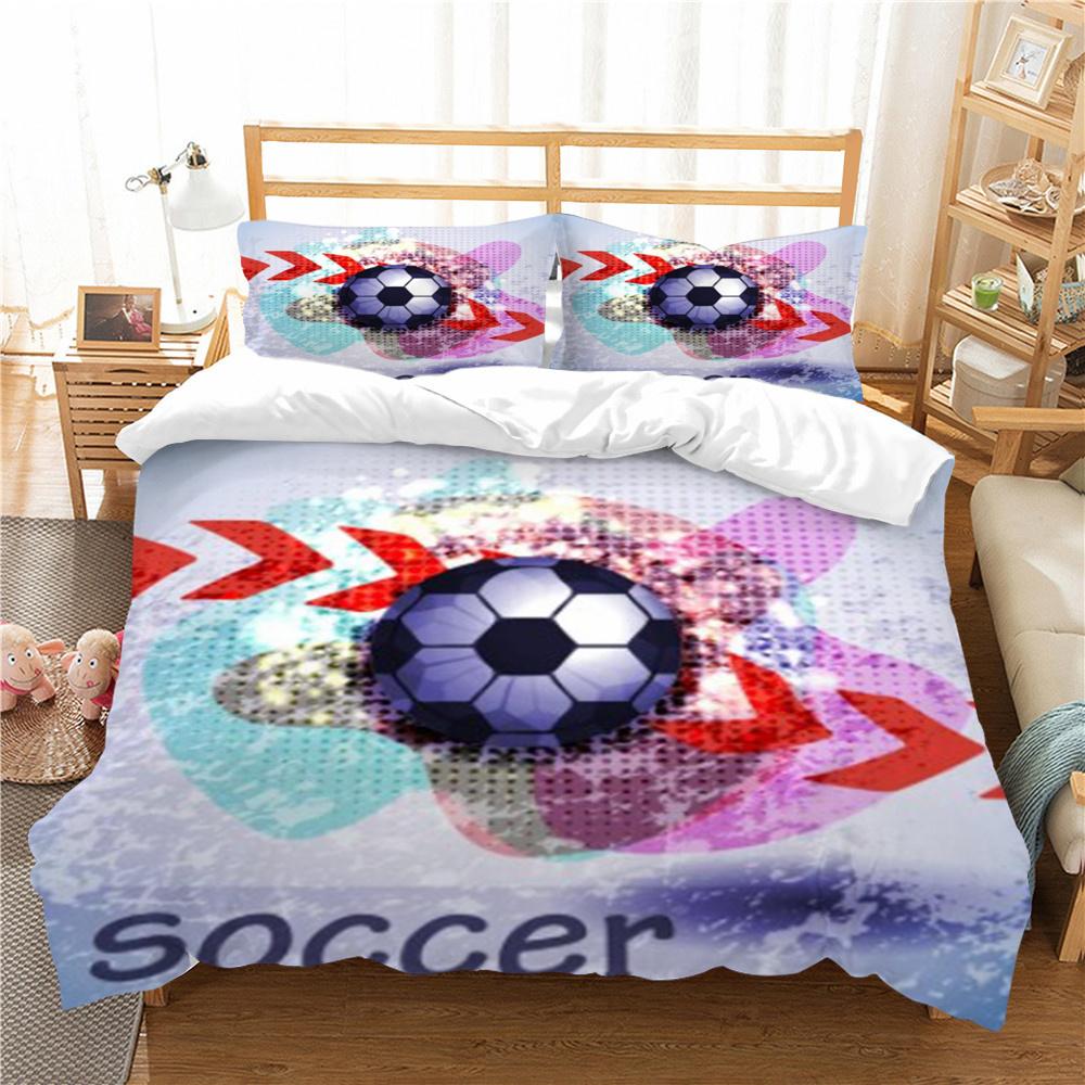 Soccer Duvet Cover Sports Style Home Bedspreads King Queen Size Bedding Fashion Quilt Cover Woman Man Bedding Sets