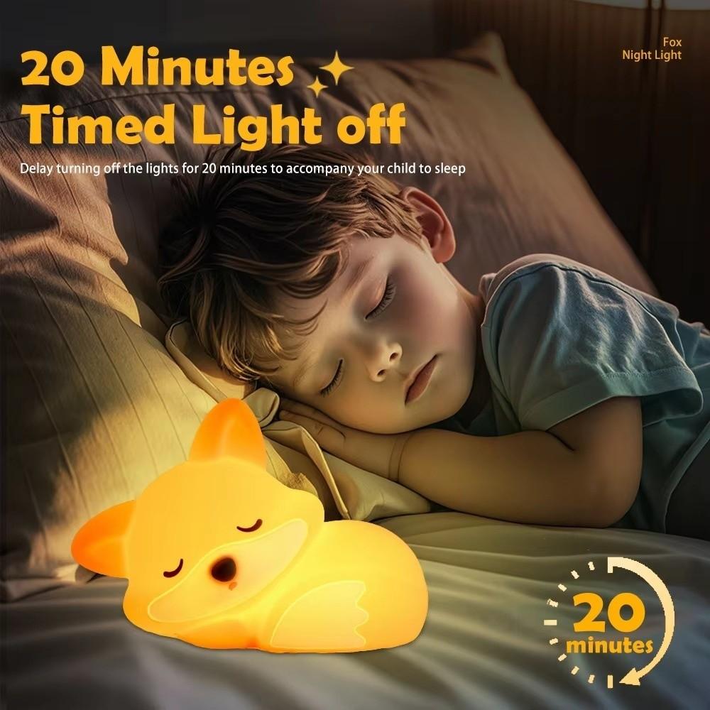 Dimmable Function Little Cartoon Night Light 3 Level Brightness Sleeping  Night Lamp  Sleeping Time