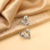 Fashion Jewelry Love Stud Earrings Creative Irregular Folds Texture Heart Earrings Stainless Steel Gold Plated Earrings