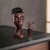 Black Woman Incense Burner Handmade Elegant Meditation Airflow Incense Burner Creative Design Art Incense Burner Statue Ornament