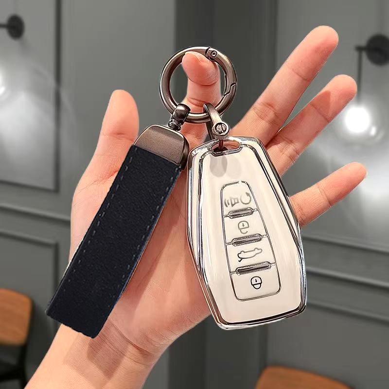 Tpu Car Key Case Cover Keyless For Geely Coolray X6 Emgrand Global Hawk Gx7 Monjaro Shell Fob Holder Keychainaccessories