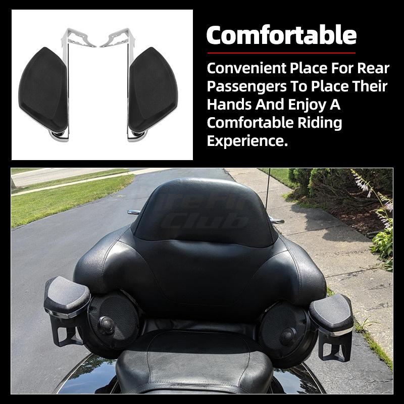 Motorcycle Accessories For Harley Touring Electra Street Road Glide Ultra 97-13 Adjustable Rear Passenger Armrests W/ Cup Holder