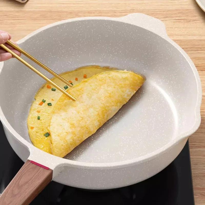 Multifunctional Maifan Stone Frying Pan Nonstick Household Induction Cooker Universal Kitchen Utensil Steak Frying Pans Cookware