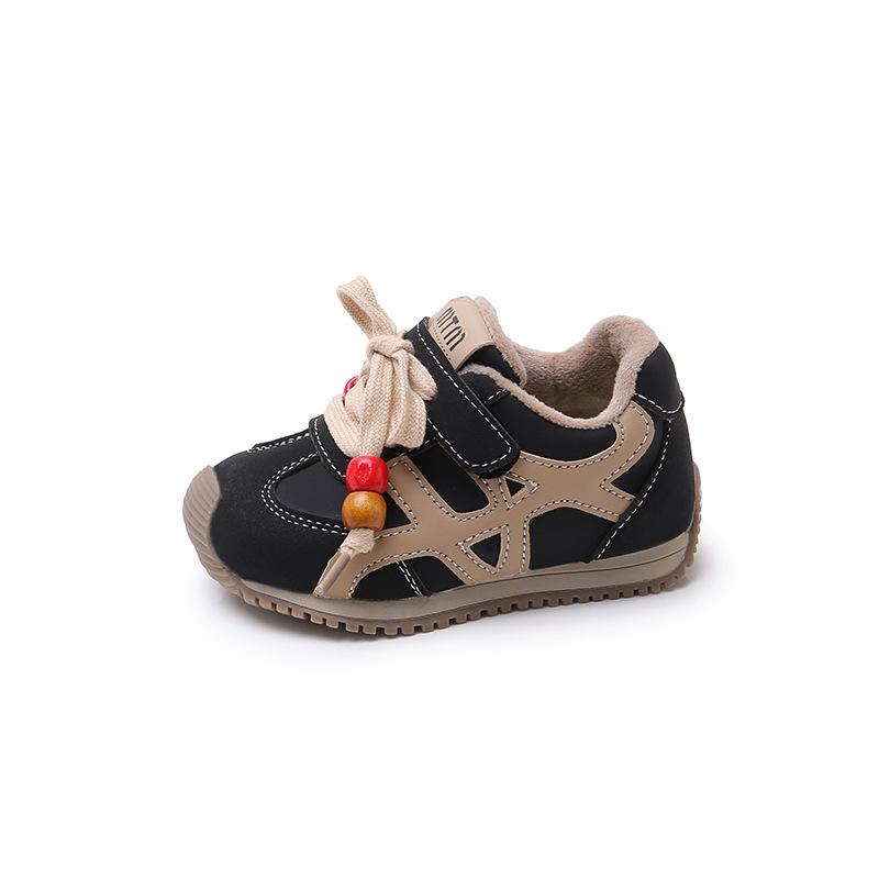 Boys Fleece Sneakers Winter New 1-3-6 Year Old Children Two Cotton Forrest Gump Shoes Kindergarten Baby Warm Shoes