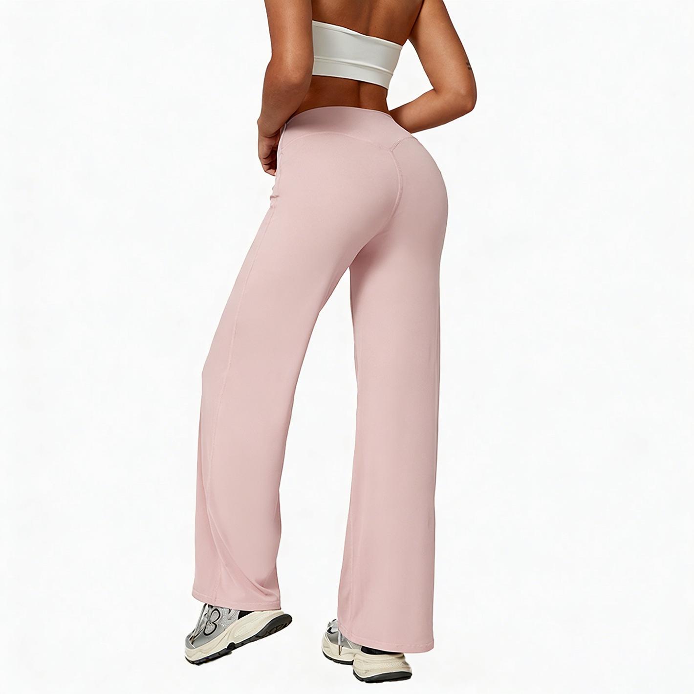 

High-Waisted Slimming Wide-Leg Yoga Pants - Women s Stretch Fitness Wear Small